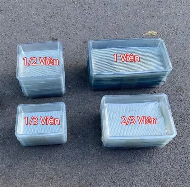 Khay Đựng Xốp Bằng Nhựa Cao Cấp (Set 100 Cái 2 Cục)