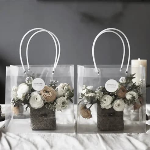 Túi Nhựa Vuông Đựng Hoa Cao Cấp (Set 10 Cái)