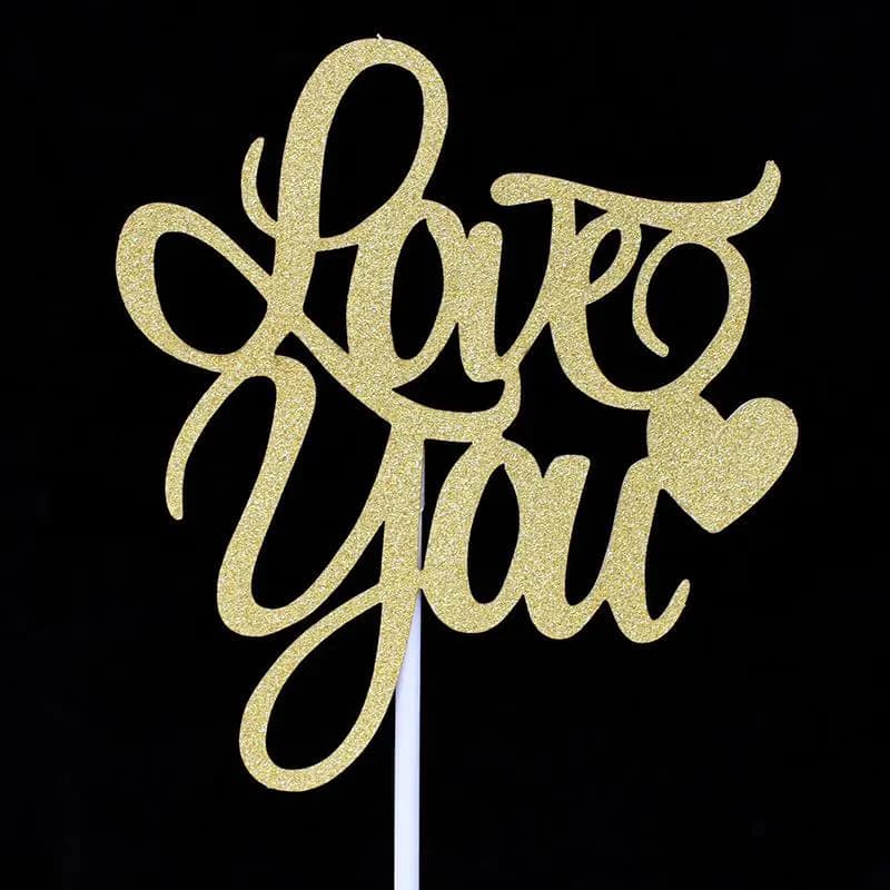 Toper Chữ Love You Cao Cấp (1 Bịch 10 Cái)