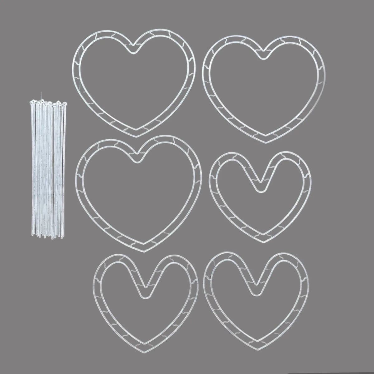 Khung Tim Nhựa Bó Hoa Cao Cấp (Set 6 Khung)