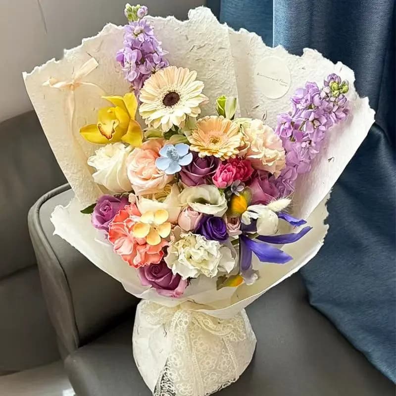 Giấy Xé Sợi Hoa Cao Cấp (Xấp 5 tờ 40x55)