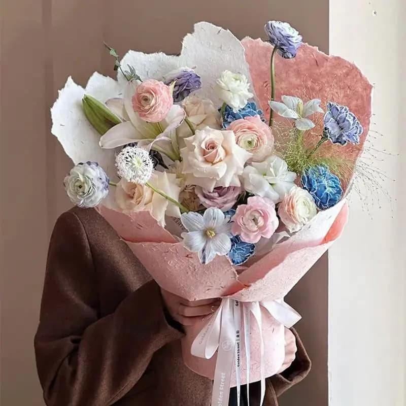 Giấy Xé Sợi Hoa Cao Cấp (Xấp 5 tờ 40x55)