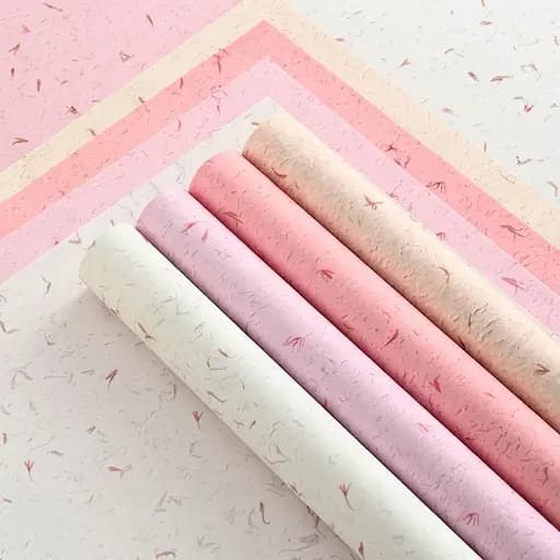 Giấy Xé Dập Vân Đá Nổi Sợi Hoa (Xấp 5 Tờ 38x55)