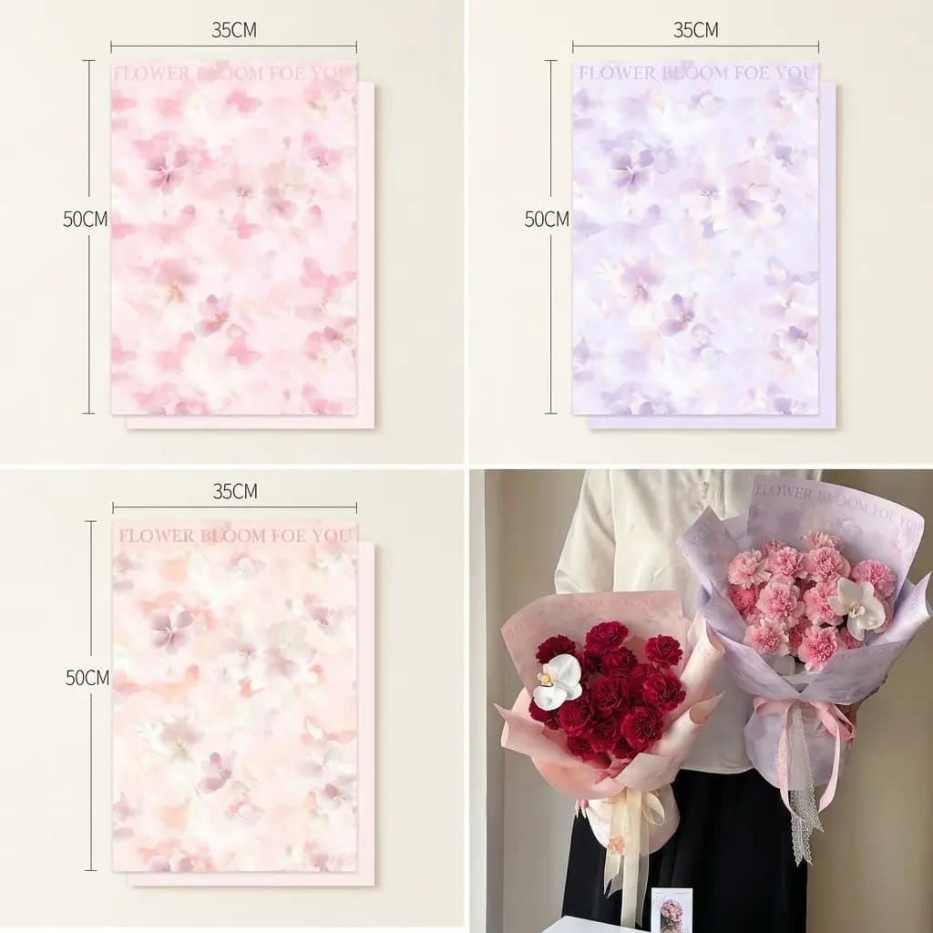 Giấy Nền Hoa Loang Màu Flower Bloom Cao Cấp