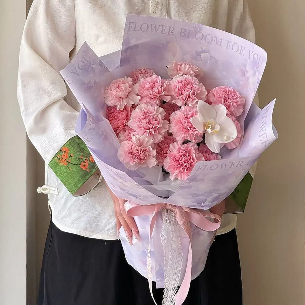 Giấy Nền Hoa Loang Màu Flower Bloom Cao Cấp