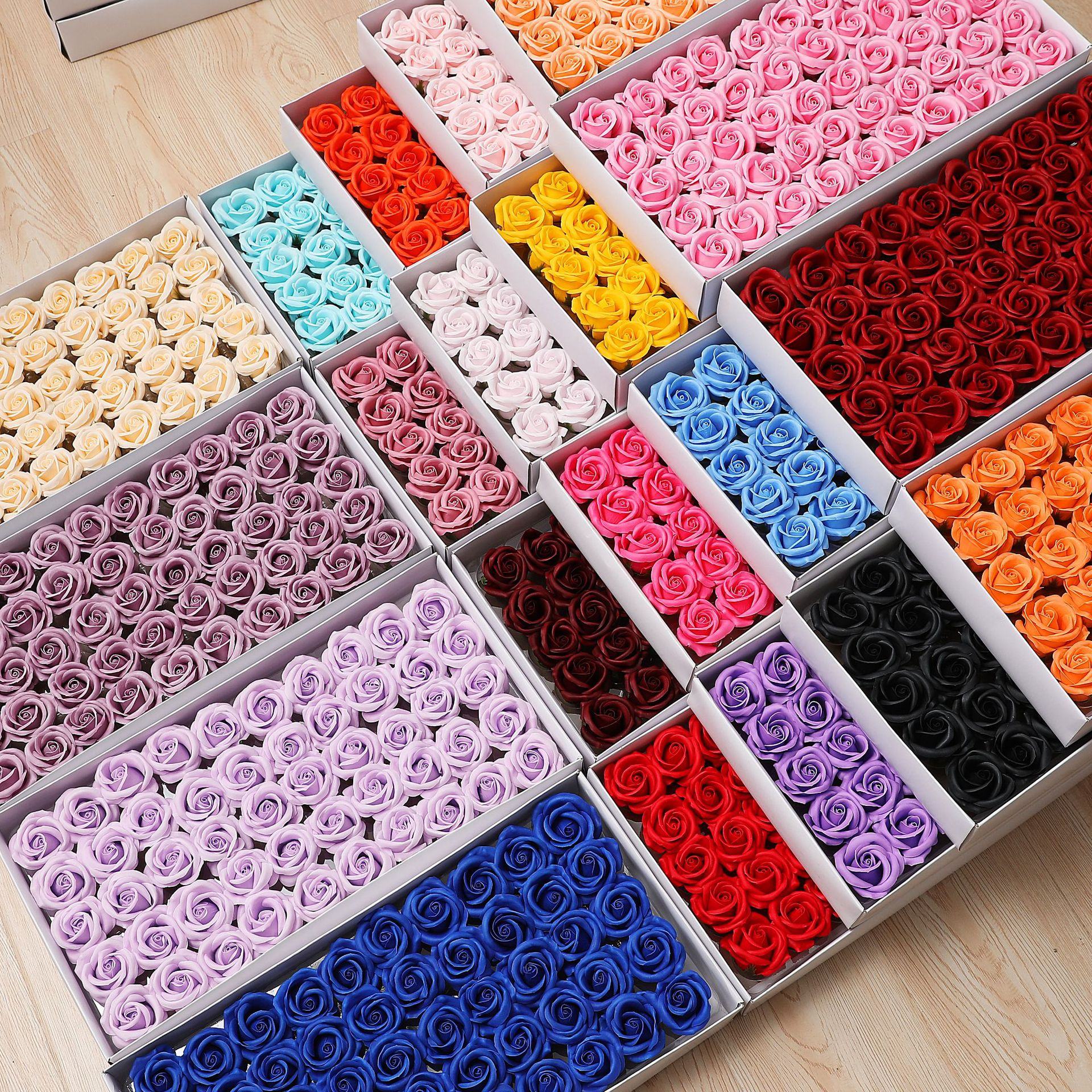 Đầu Bông Hoa Sáp 4 Lớp Cánh Tròn Cao Cấp