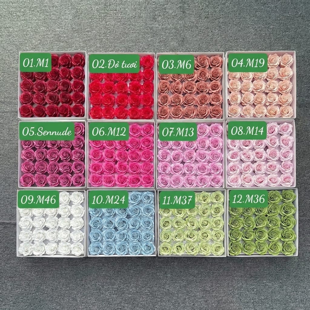 Hoa Sáp 6 Lớp Manta hàng Trung Vip(Hộp 25 bông)