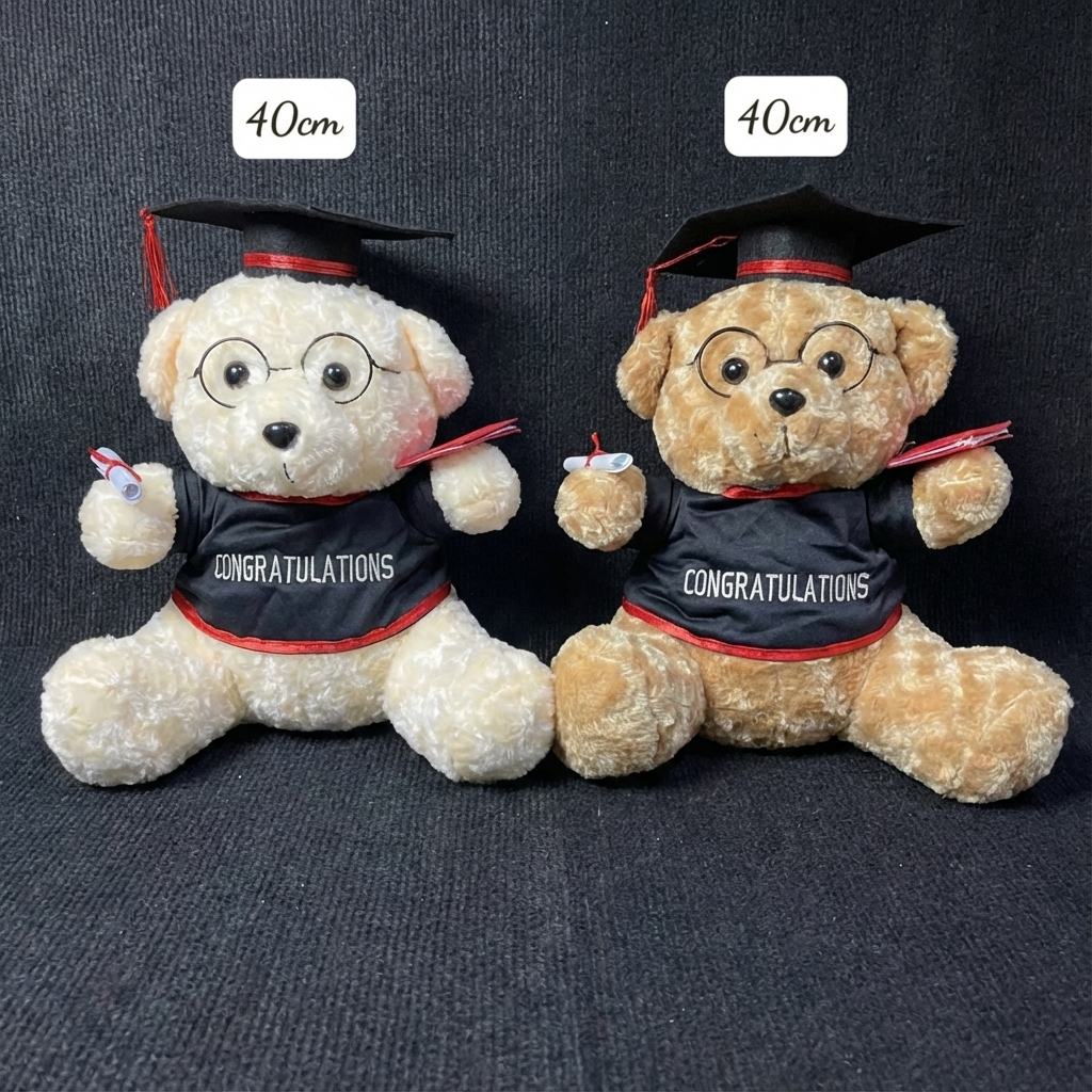 Gấu Bông Tốt Nghiệp Lông Xù size 40cm
