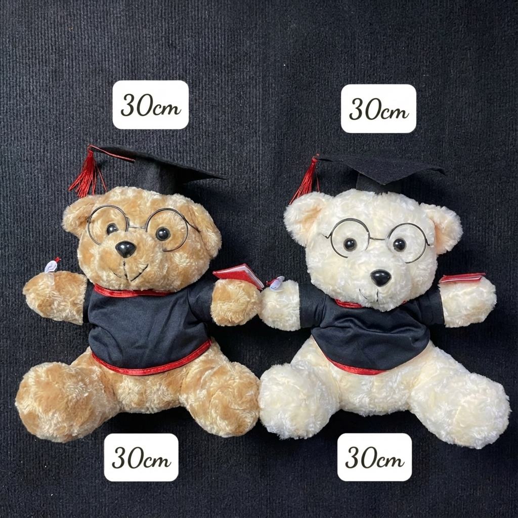 Gấu Bông Tốt Nghiệp Lông Xù size 30cm